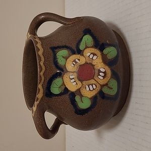 Double Handle German Ceremic Pottery Art Pot